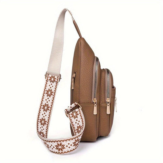 Margaret - Vegan Leather Sling Crossbody Bag - Samberule