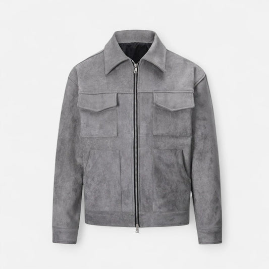 Men's Relaxed-Fit Suede Jacket