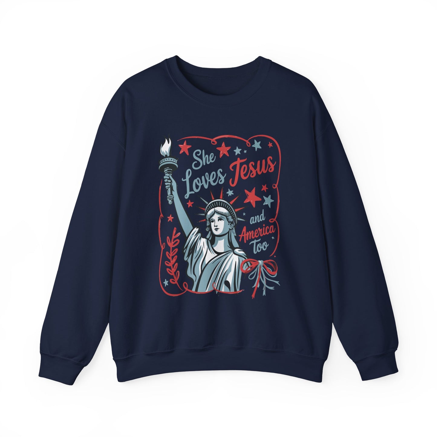 She Loves Jesus Faith Crewneck Sweatshirt
