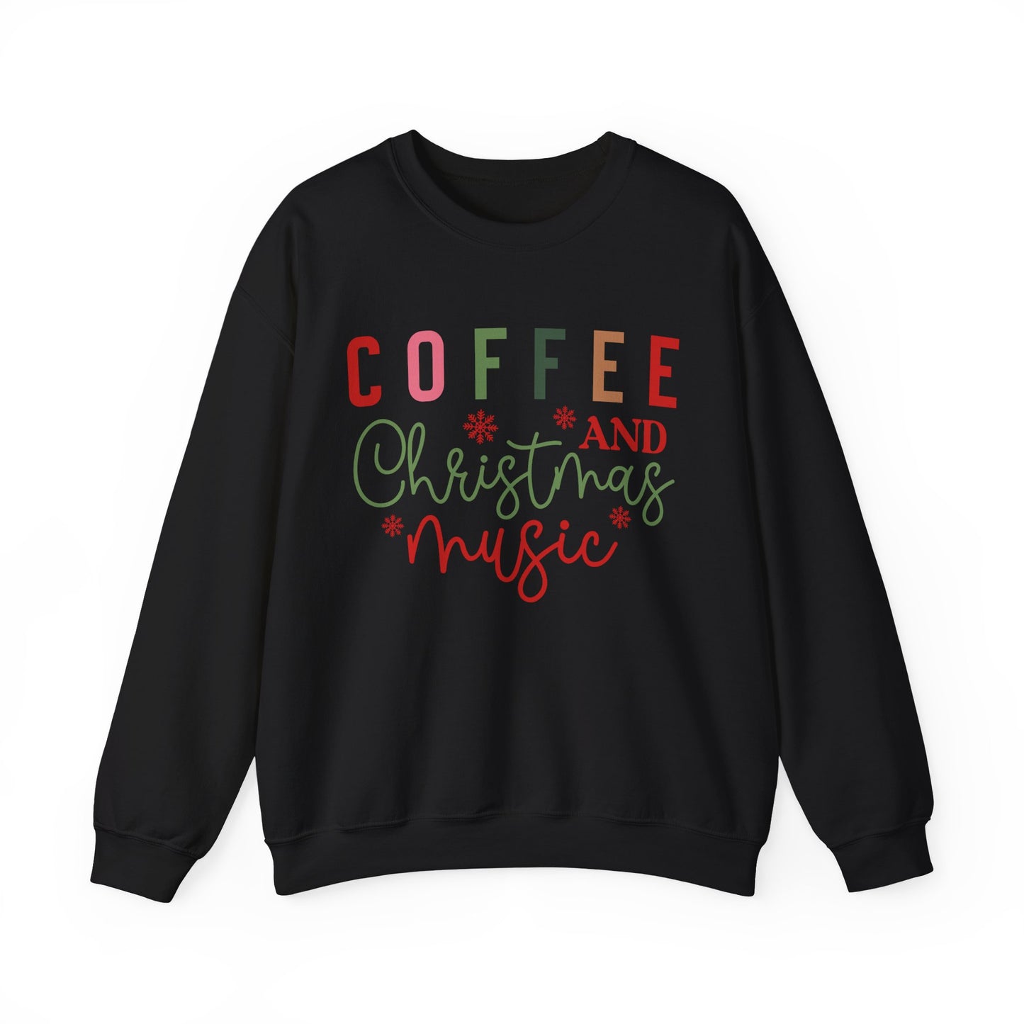 Coffee and Christmas Music Christmas Crewneck Sweatshirt
