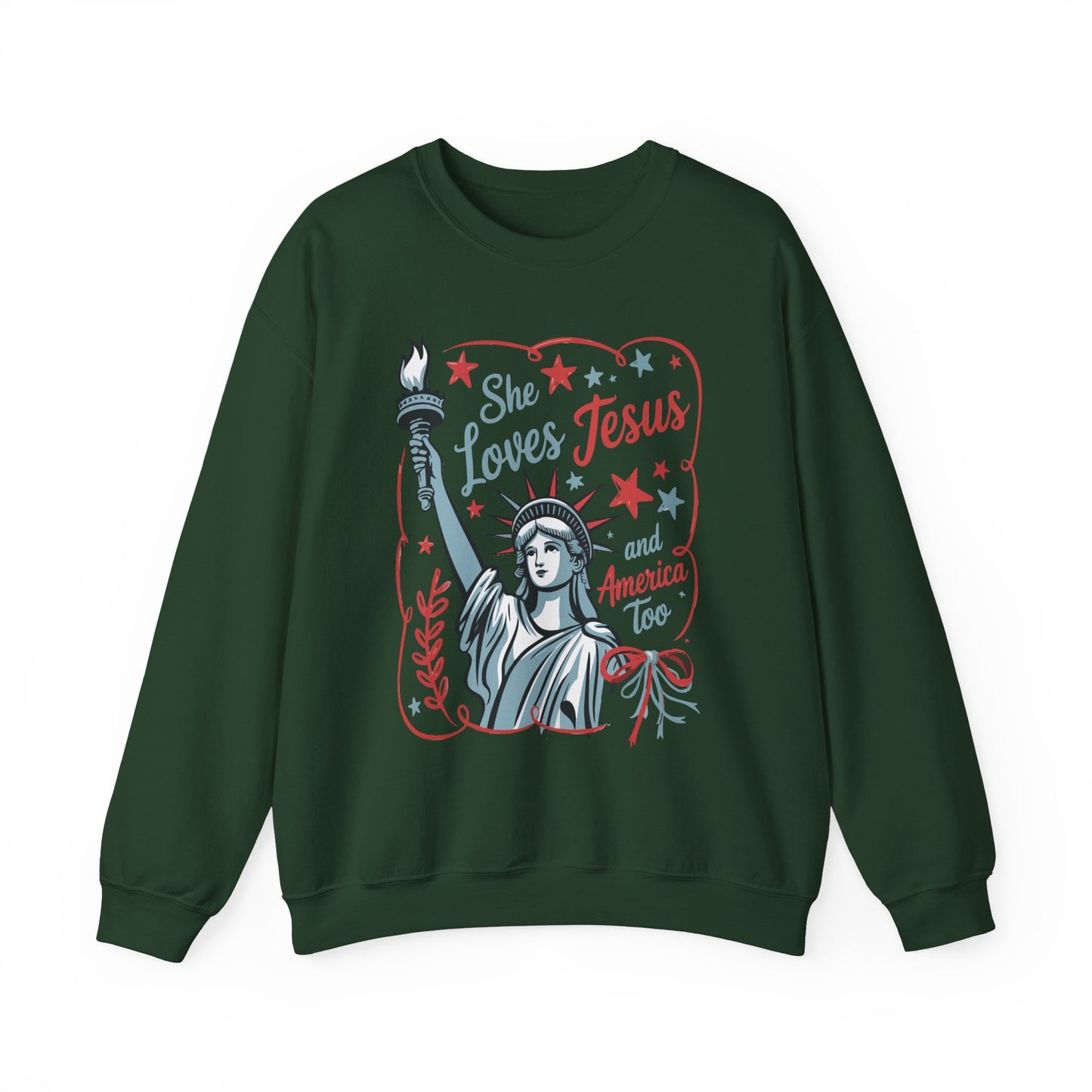 She Loves Jesus Faith Crewneck Sweatshirt