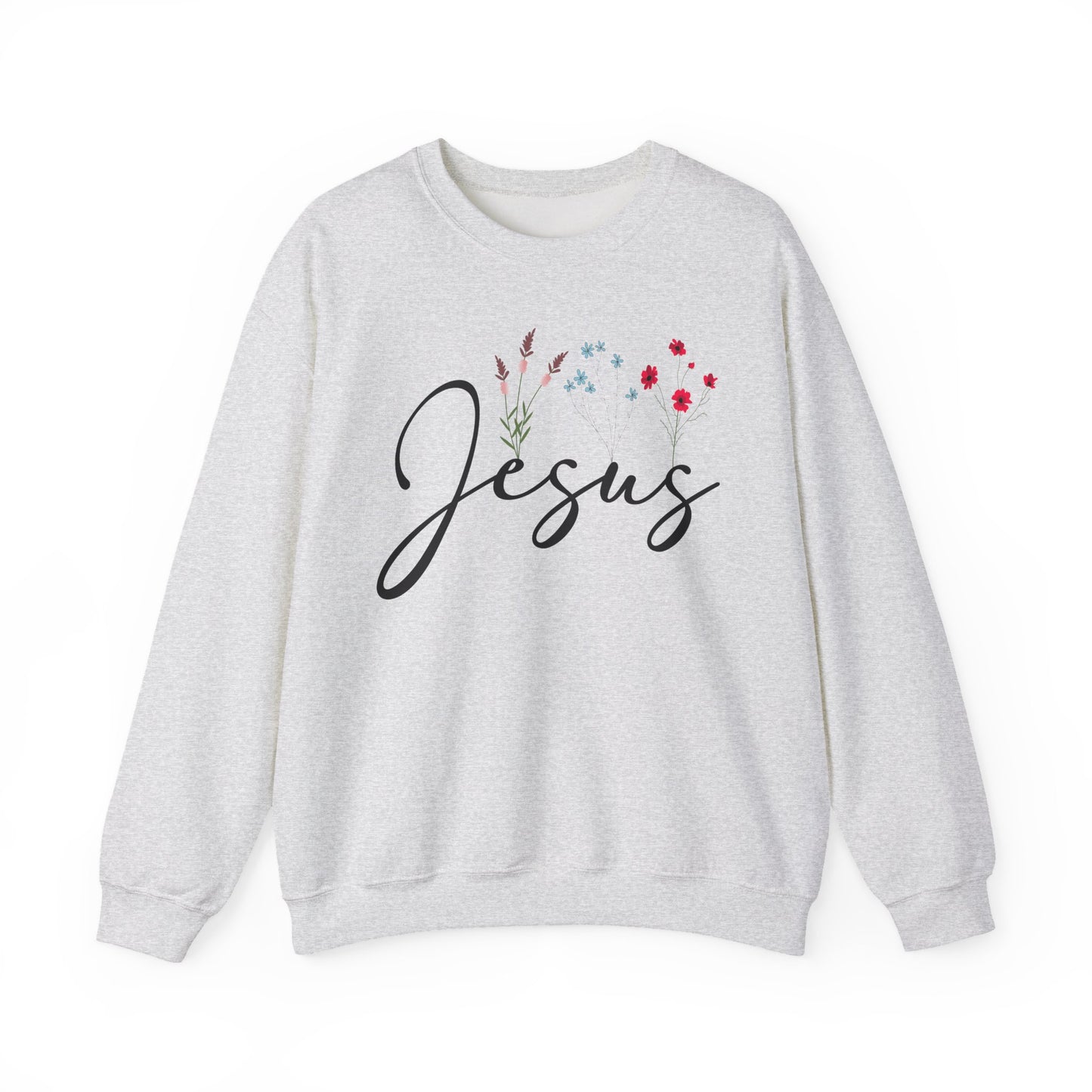 Jesus Floral Faith Crewneck Sweatshirt