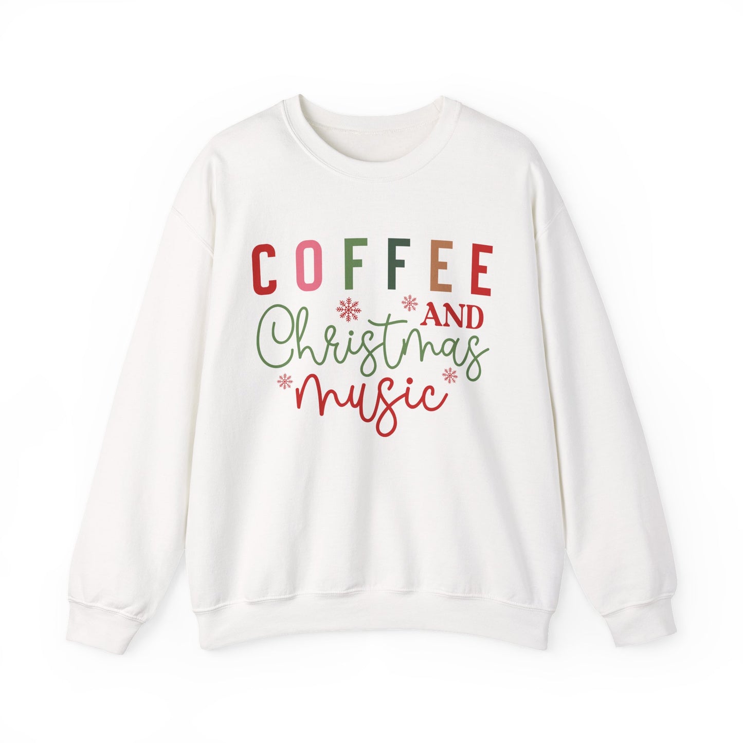 Coffee and Christmas Music Christmas Crewneck Sweatshirt