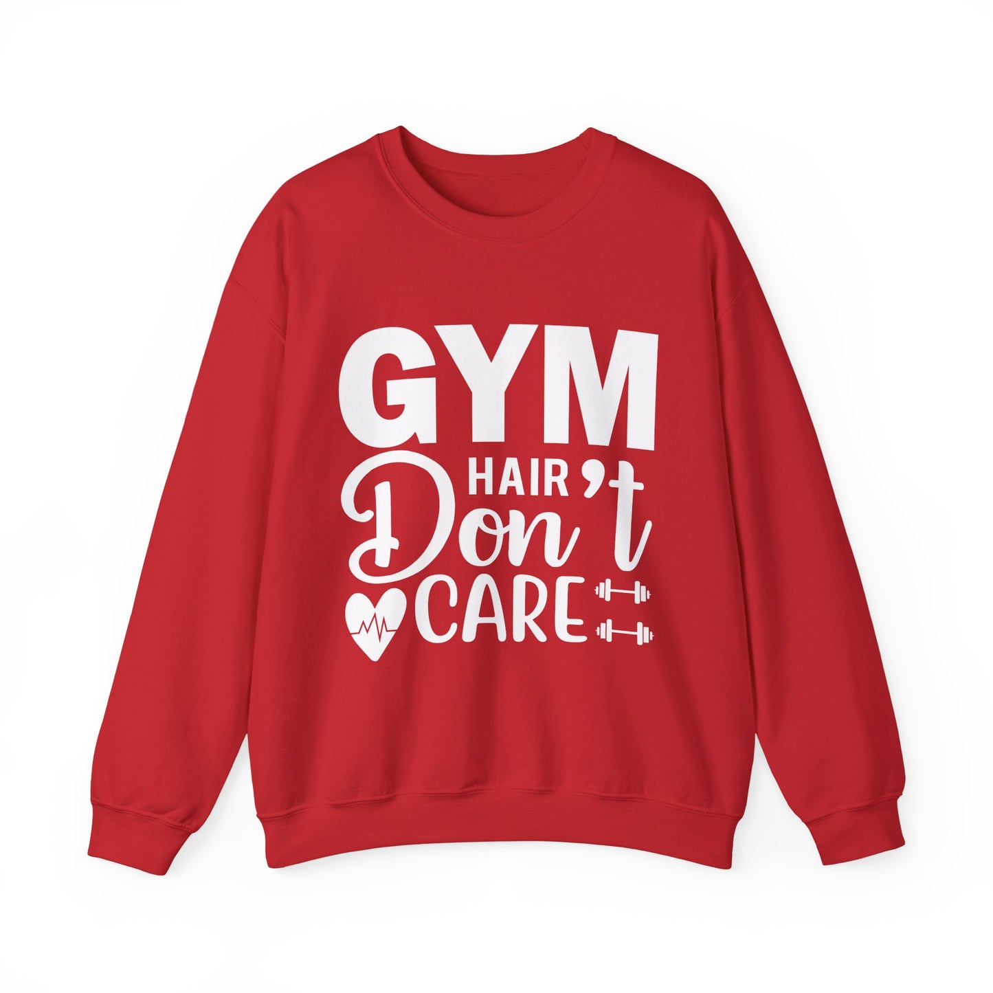 Gym Hair Don't Care Gym Crewneck Sweatshirt
