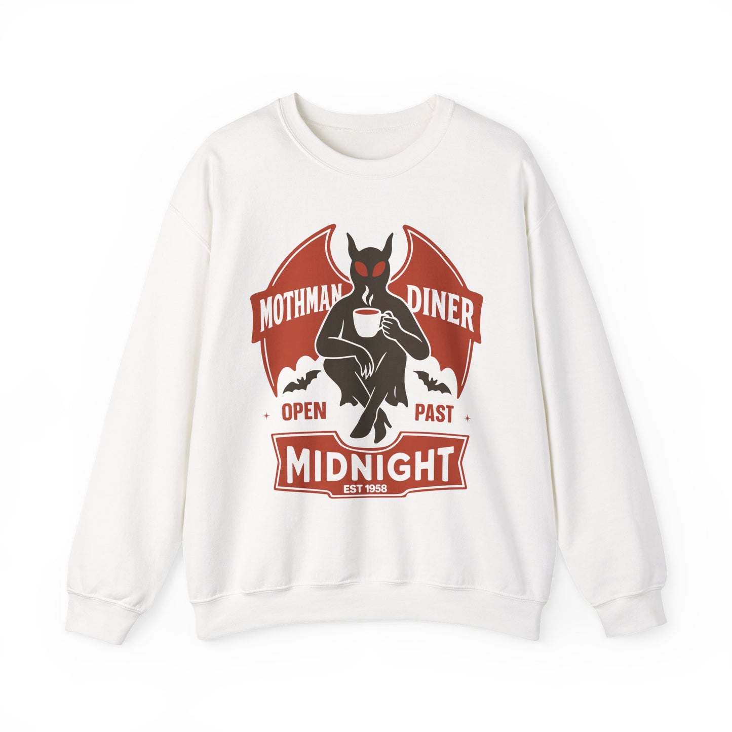 Mothman Diner Halloween Crewneck Sweatshirt - Samberule