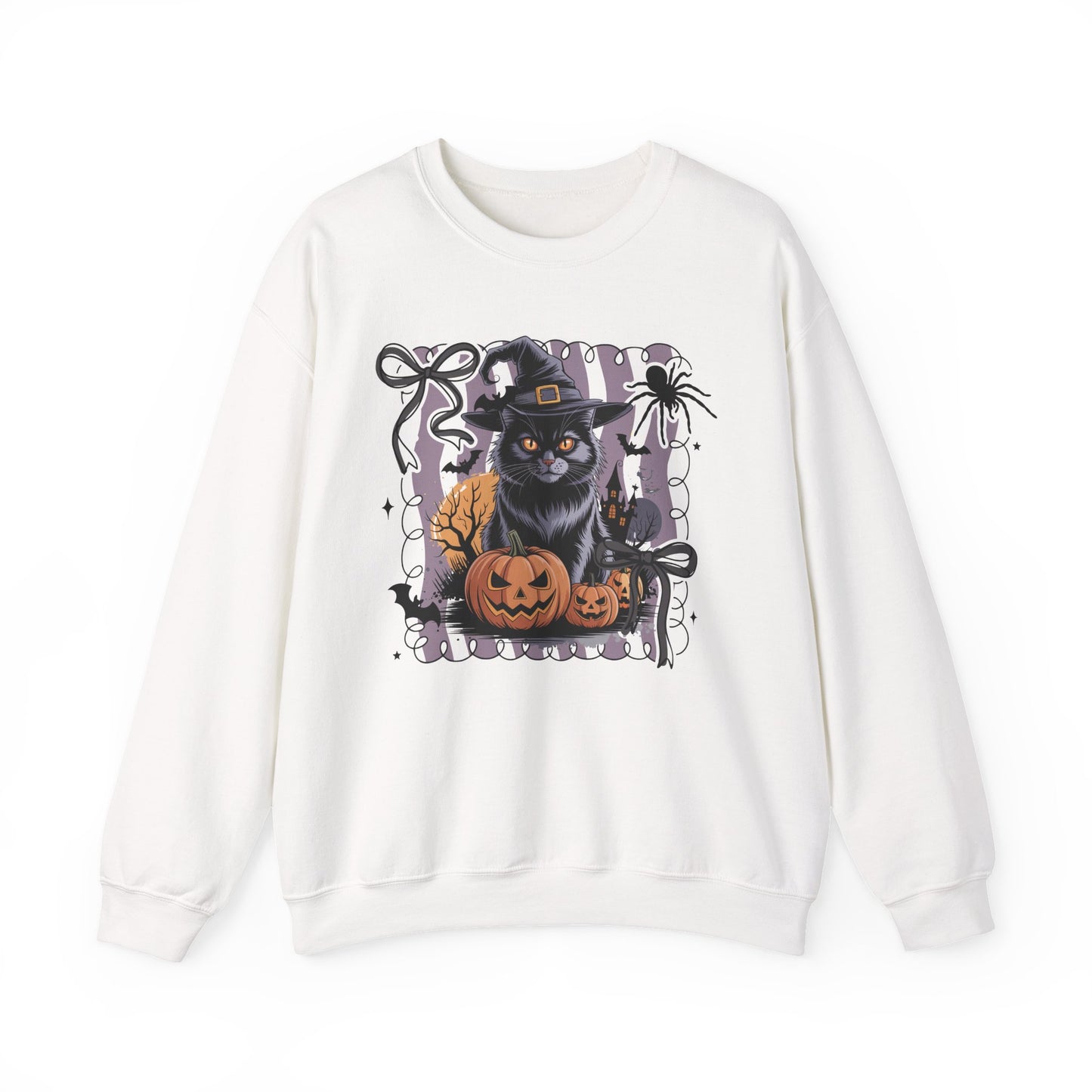Spooky Cat Halloween Crewneck Sweatshirt - Samberule