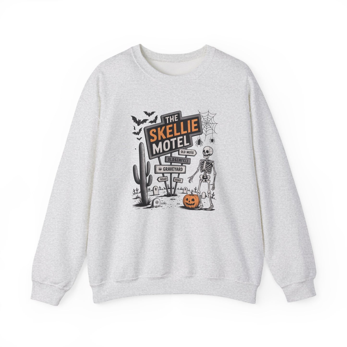 Skeleton Motel Halloween Crewneck Sweatshirt - Samberule