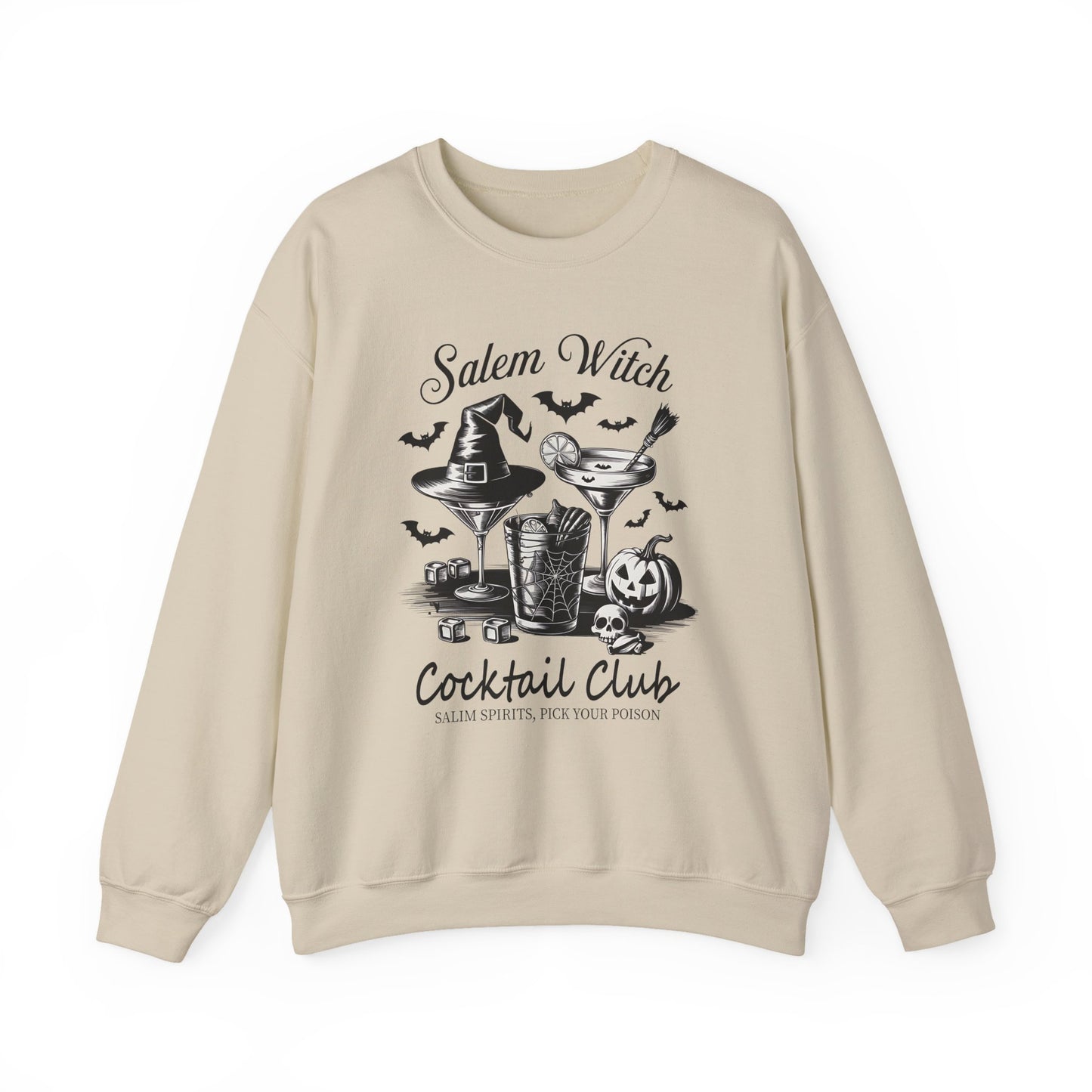 Salem Witch Cocktail Club Halloween Crewneck Sweatshirt - Samberule