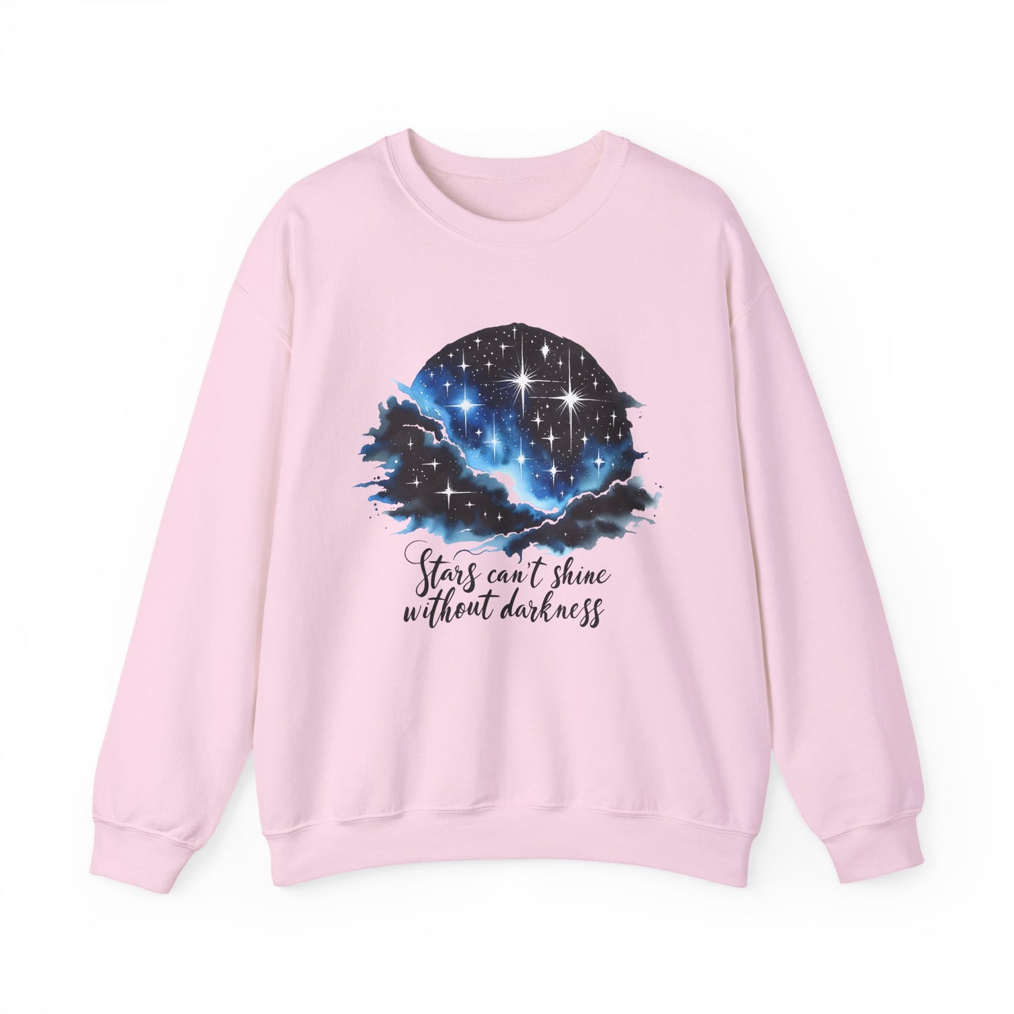 Stars Can't Shine Without Darkness Motivational Crewneck Sweatshirt