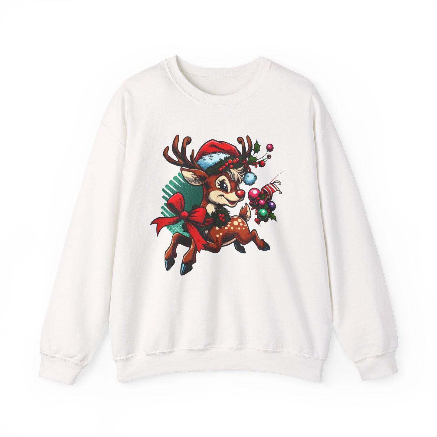 Holiday Reindeer Christmas Crewneck Sweatshirt