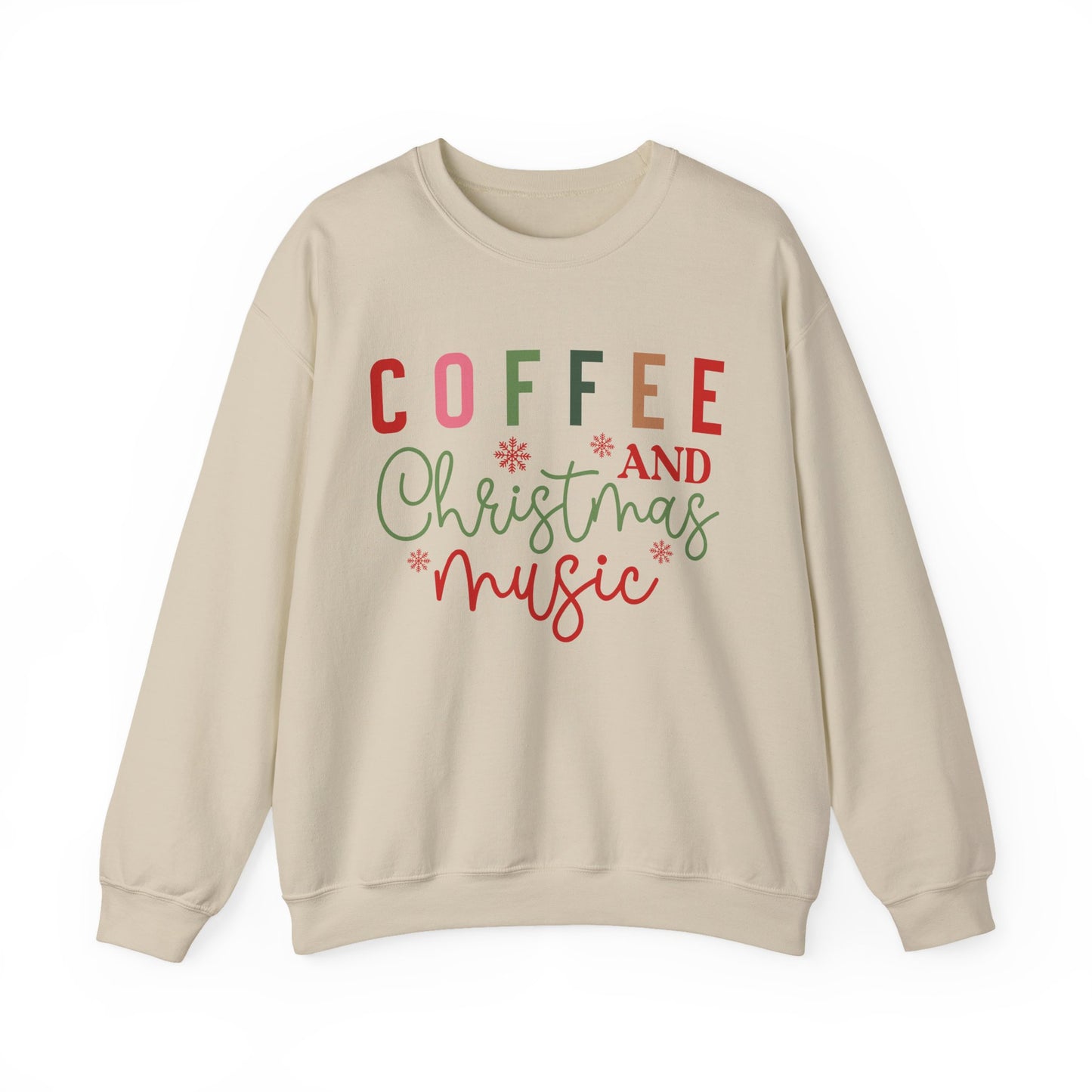Coffee and Christmas Music Christmas Crewneck Sweatshirt