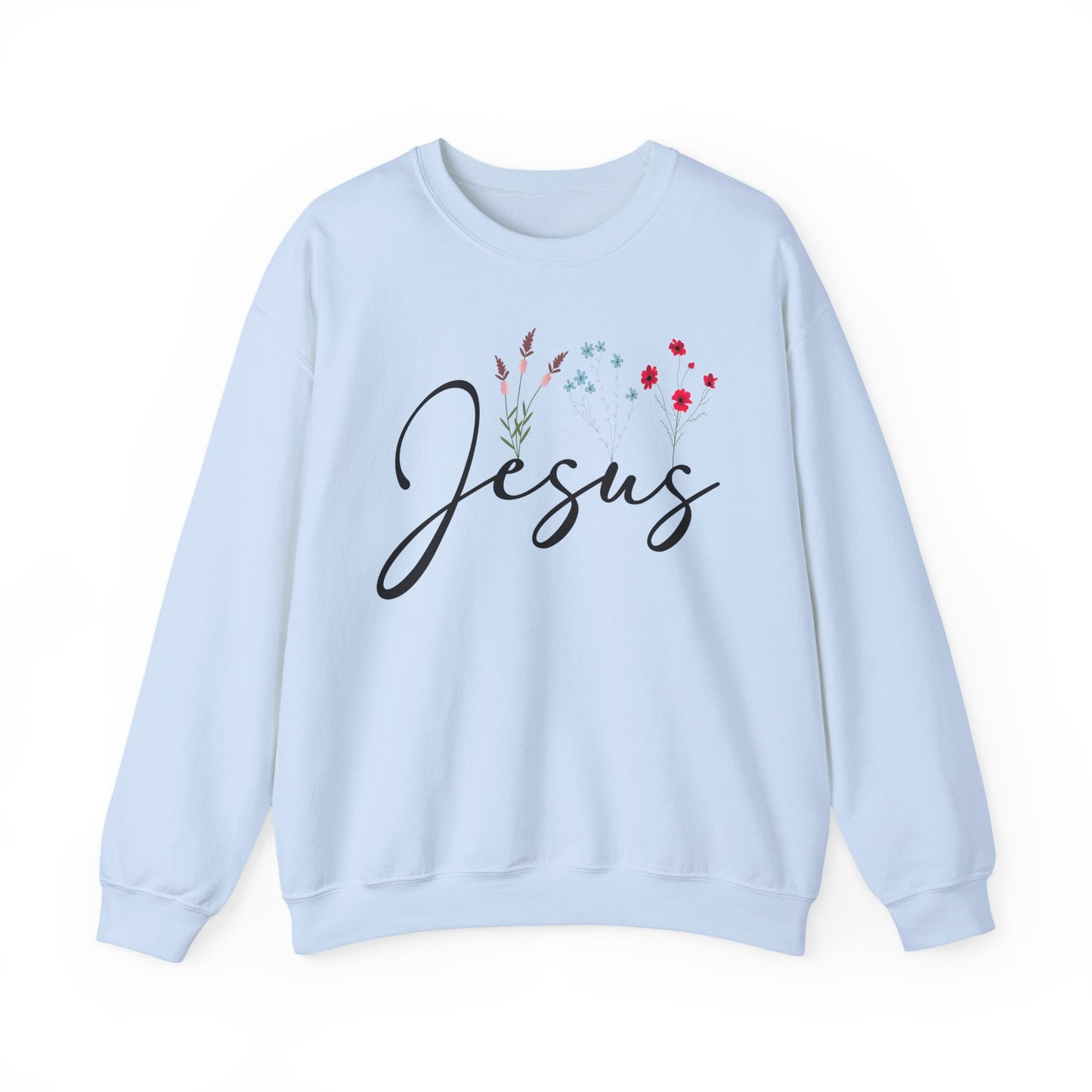 Jesus Floral Faith Crewneck Sweatshirt