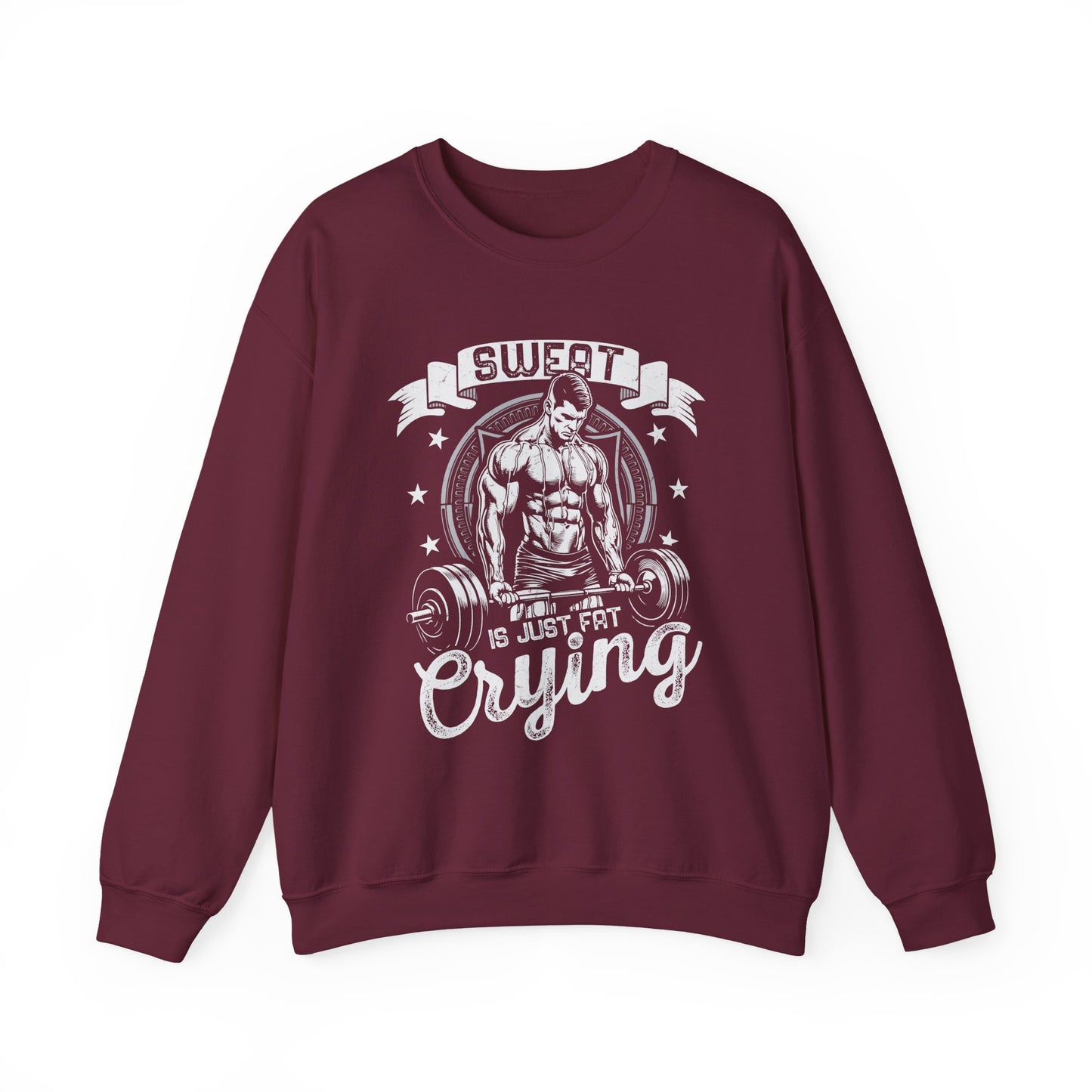 Sweet Is Fat Crying Gym Crewneck Sweatshirt