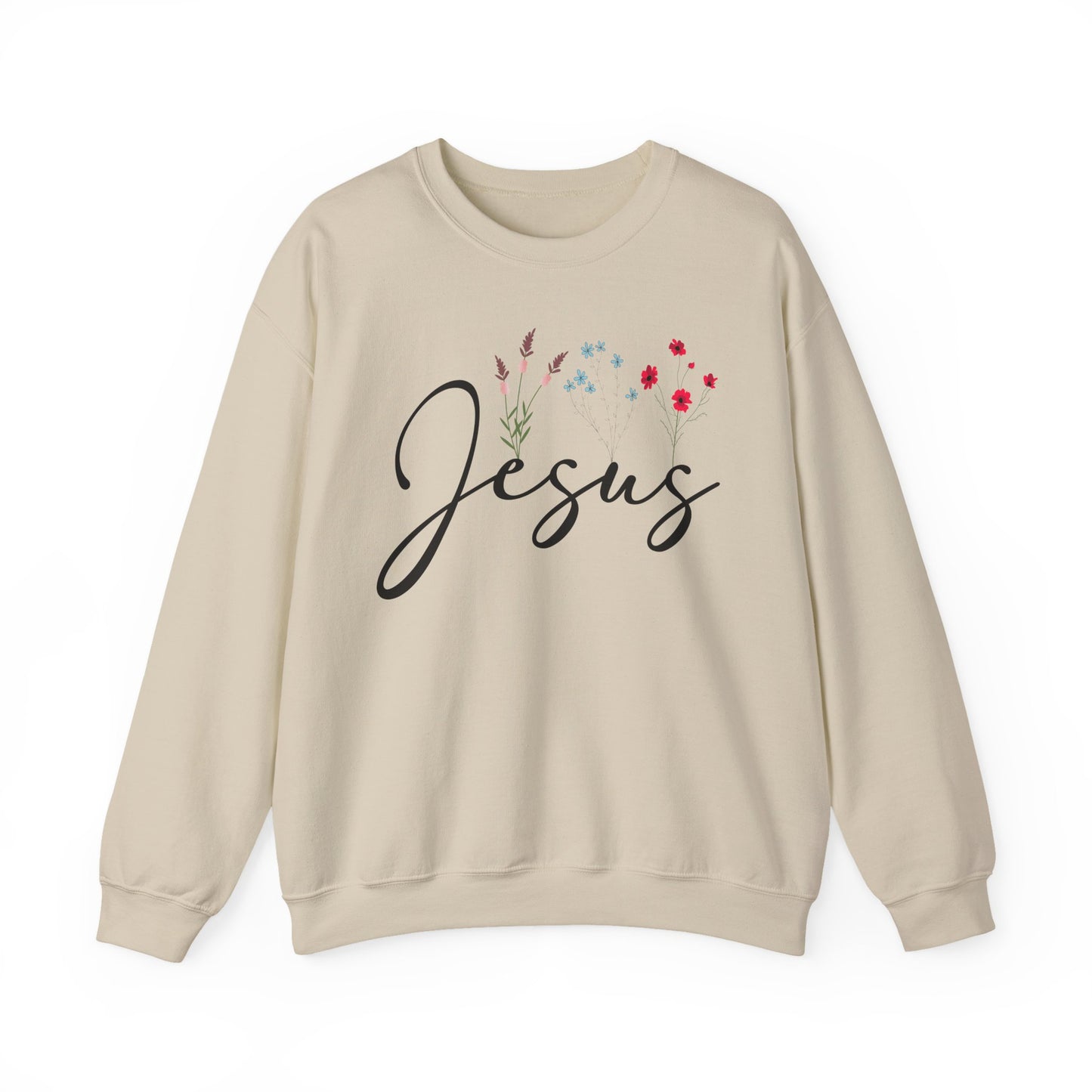 Jesus Floral Faith Crewneck Sweatshirt