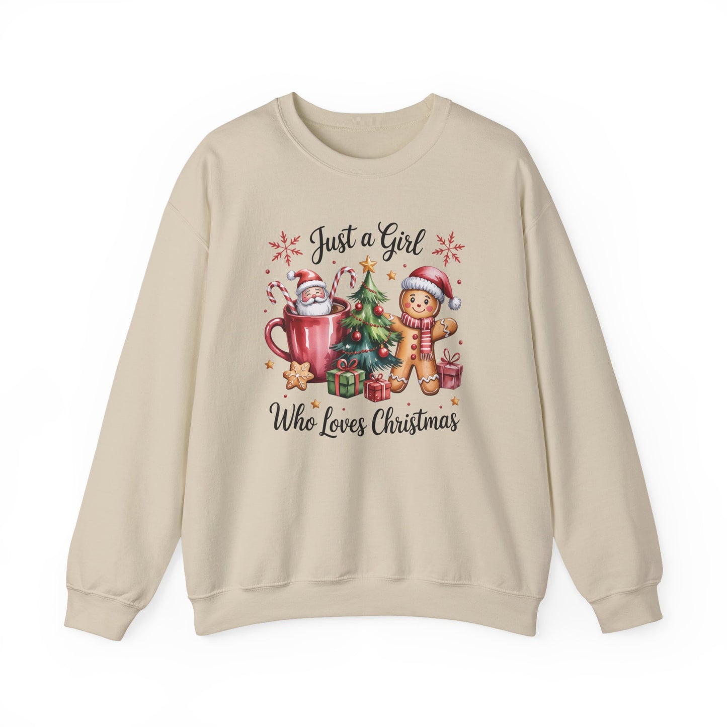 Just a Girl Who Loves Christmas Crewneck Sweatshirt - Samberule