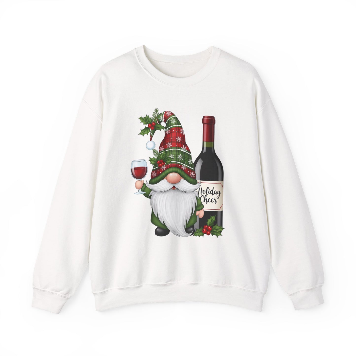 Holiday Gnome Cheer Christmas Crewneck Sweatshirt