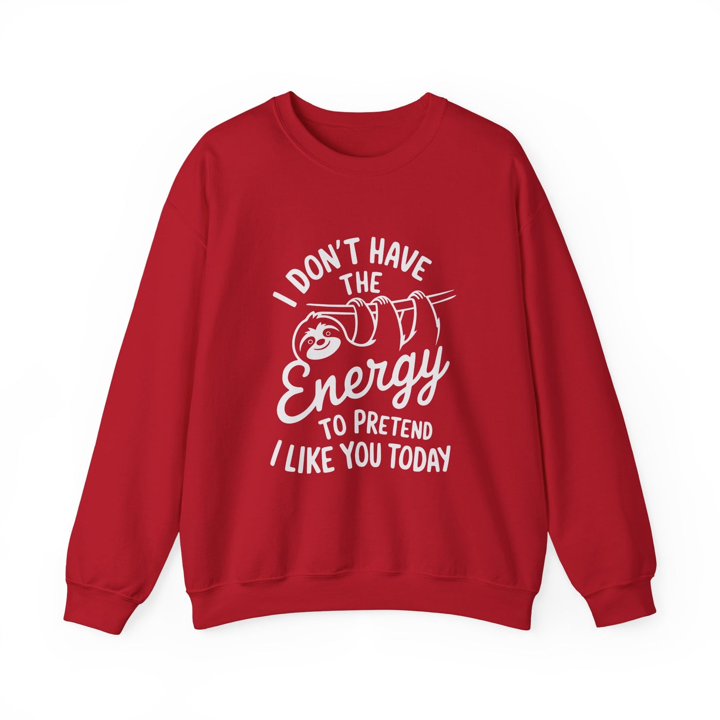 Sloth Energy Sarcasm Crewneck Sweatshirt