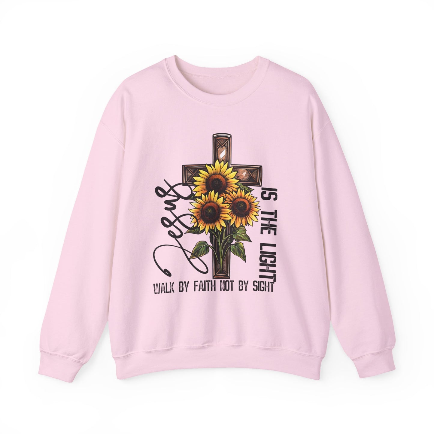 "Jesus Is The Light" Faith Crewneck Sweatshirt