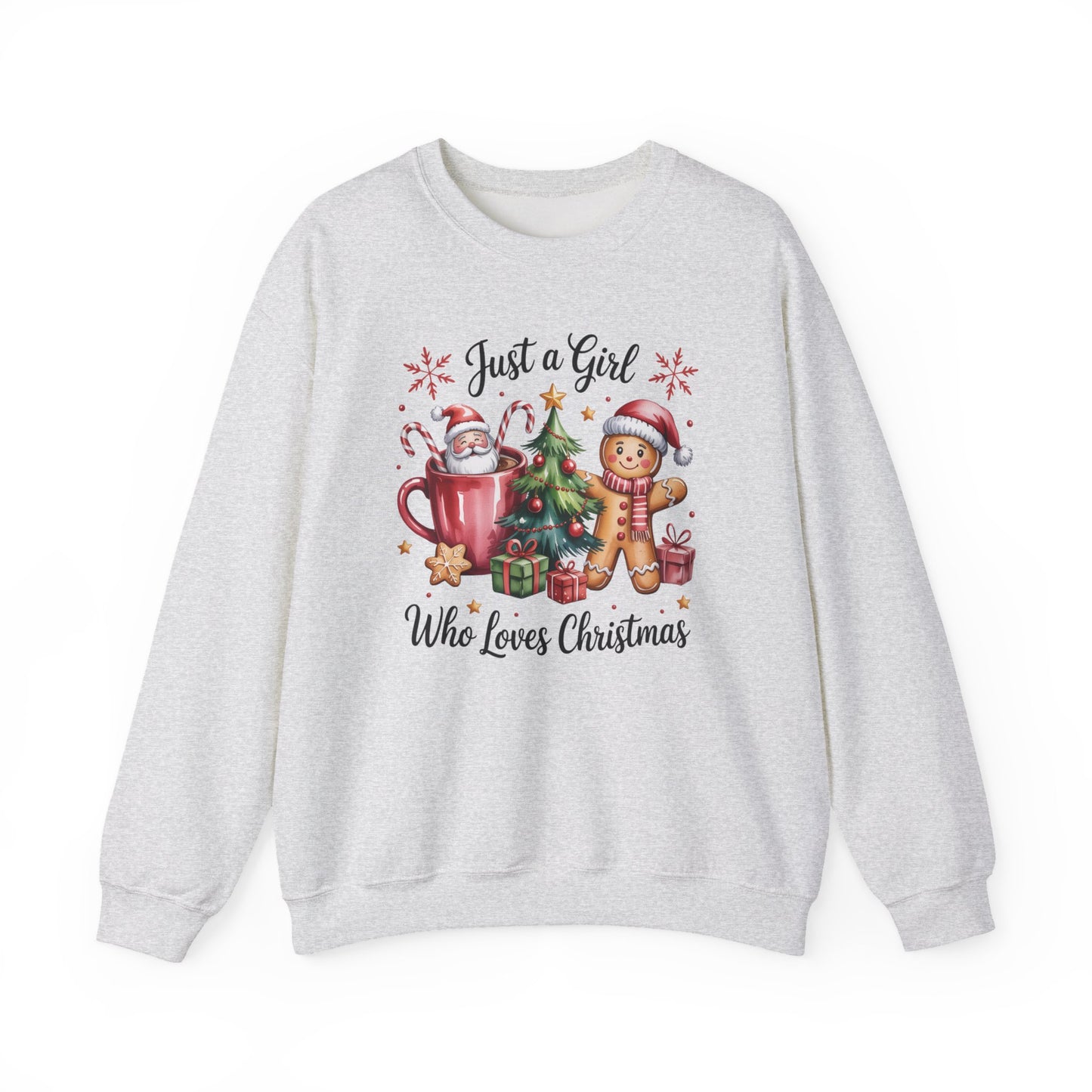 Just a Girl Who Loves Christmas Crewneck Sweatshirt - Samberule