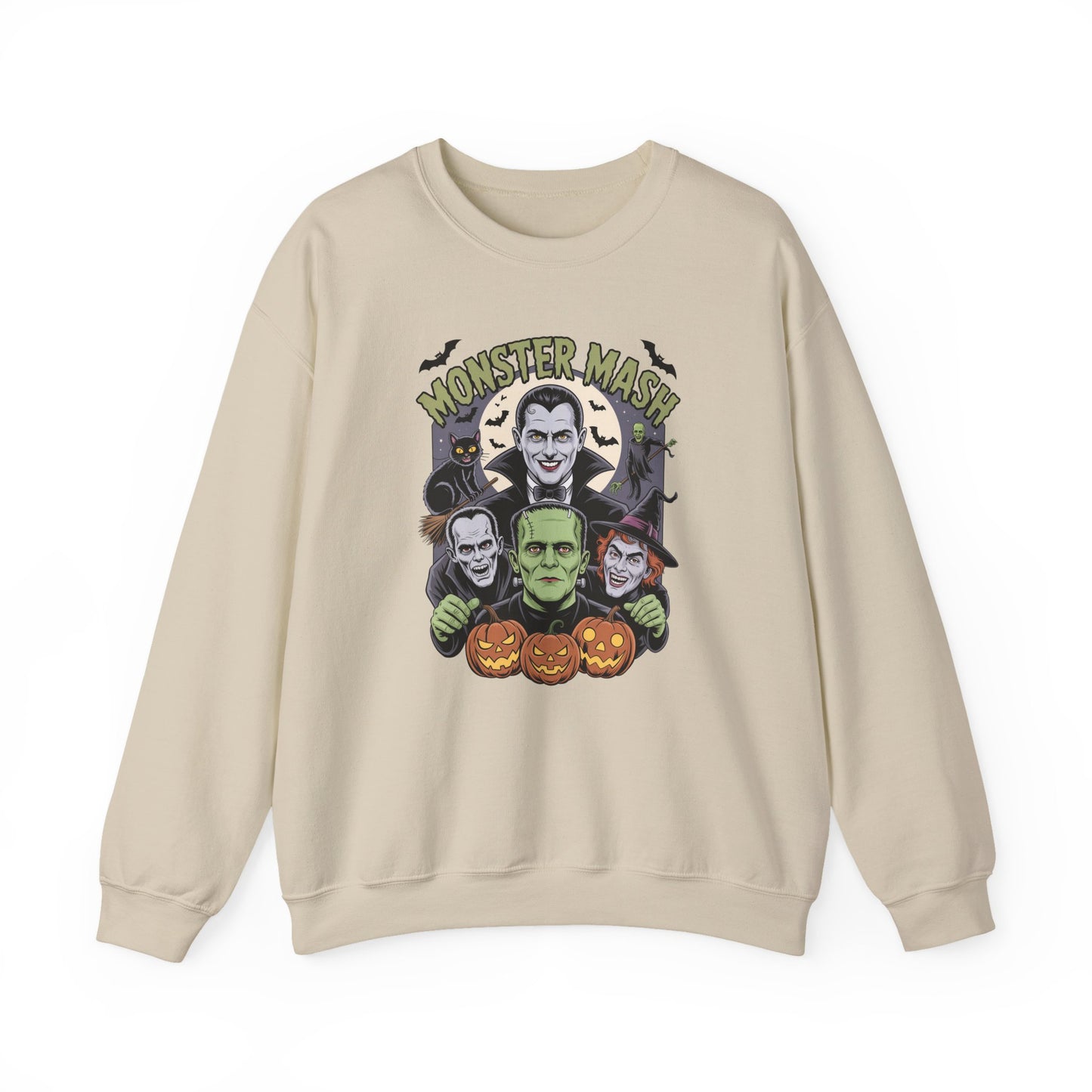 Retro Monster Mash Halloween Crewneck Sweatshirt - Samberule