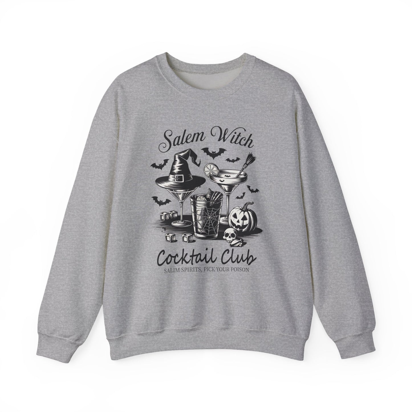 Salem Witch Cocktail Club Halloween Crewneck Sweatshirt - Samberule