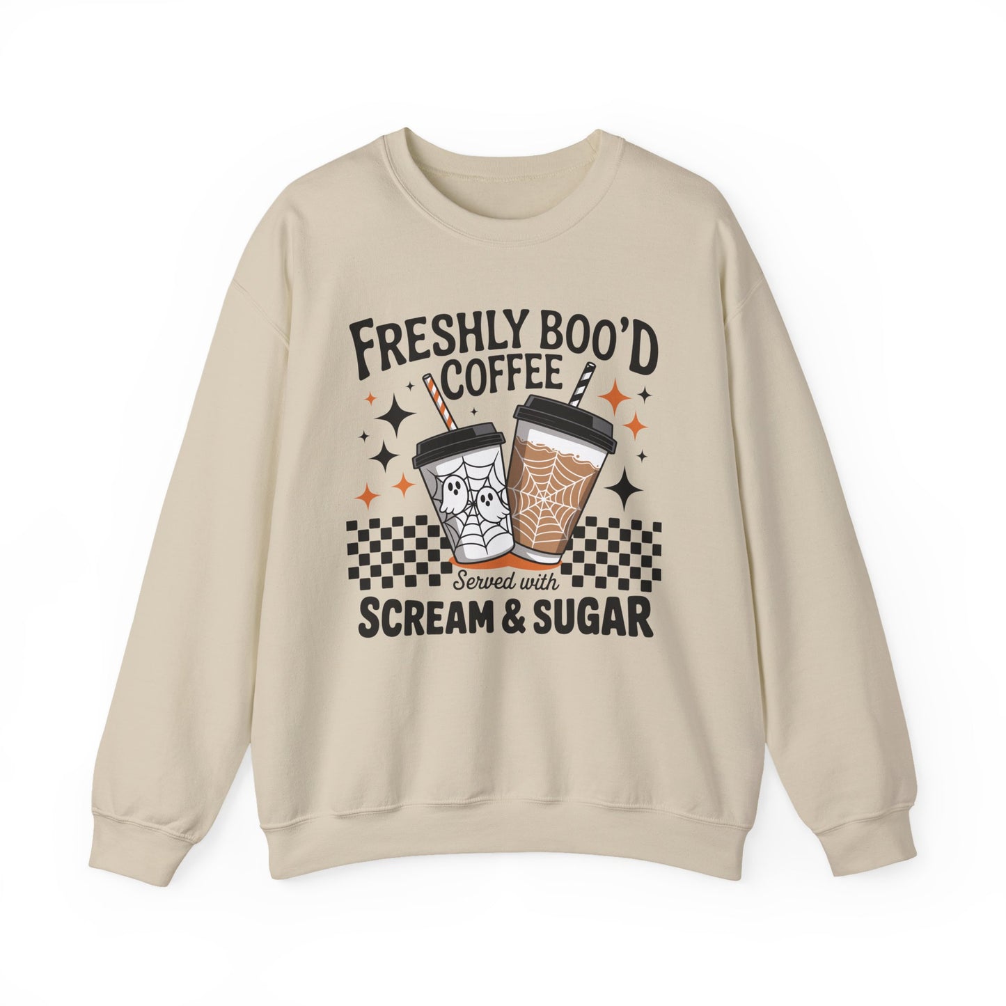 Freshly Boo'd Coffee Halloween Crewneck Sweatshirt - Samberule