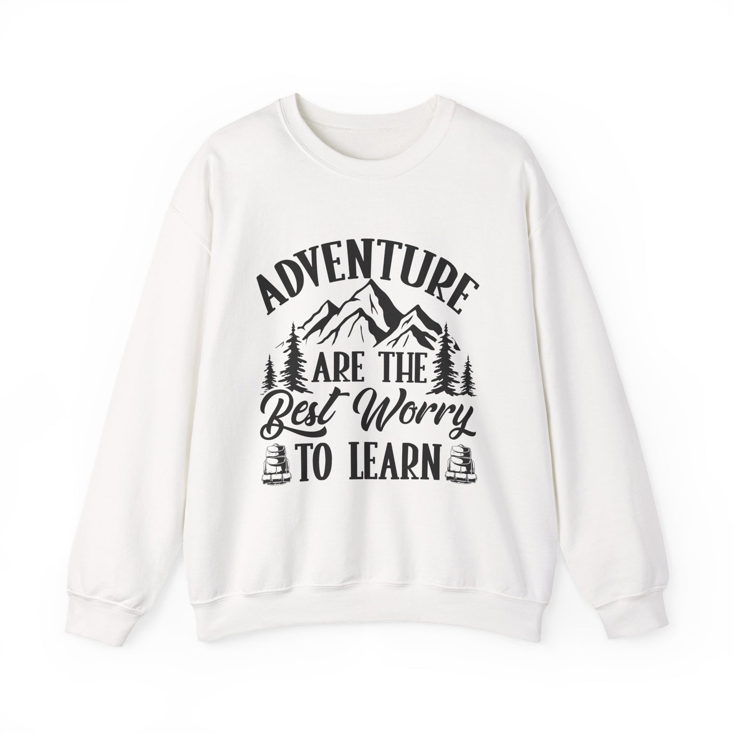 Adventure Are The Best Worry To Learn Motivational Crewneck Sweatshirt