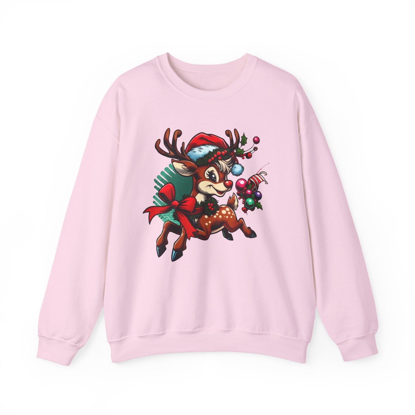Holiday Reindeer Christmas Crewneck Sweatshirt