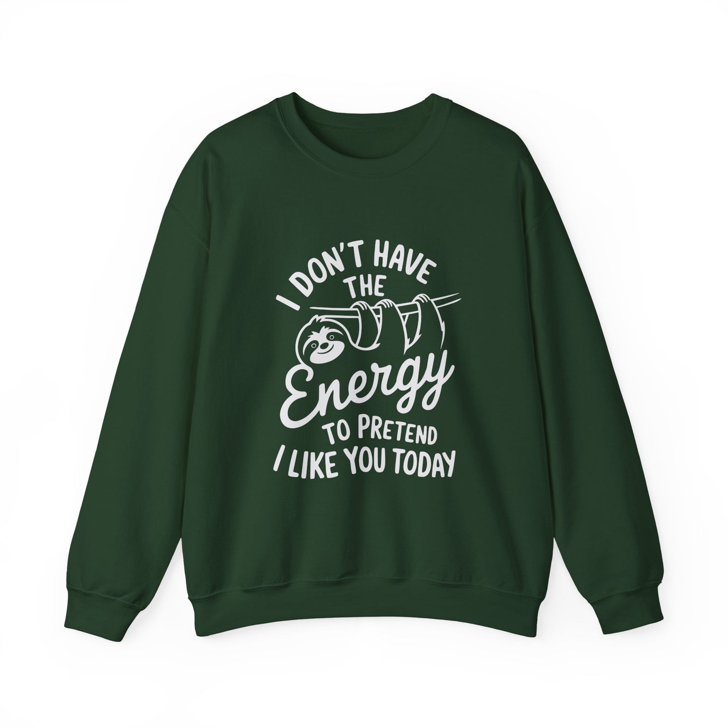 Sloth Energy Sarcasm Crewneck Sweatshirt