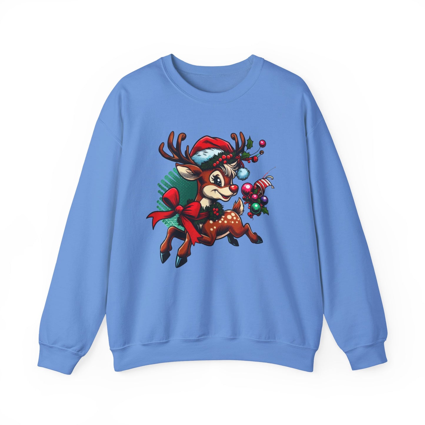 Holiday Reindeer Christmas Crewneck Sweatshirt