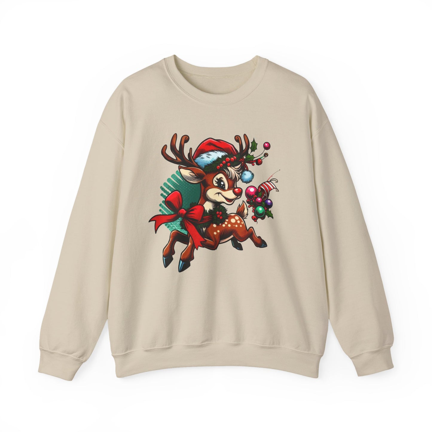 Holiday Reindeer Christmas Crewneck Sweatshirt