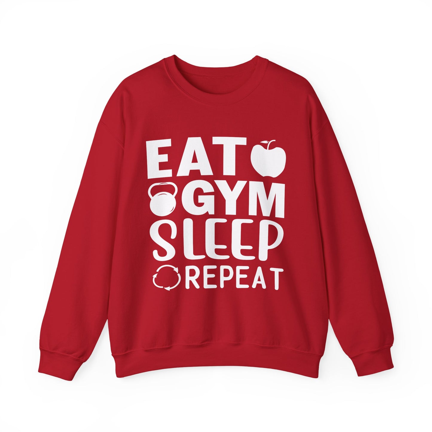 Gym Life Eat Gym Sleep Repeat Gym Crewneck Sweatshirt