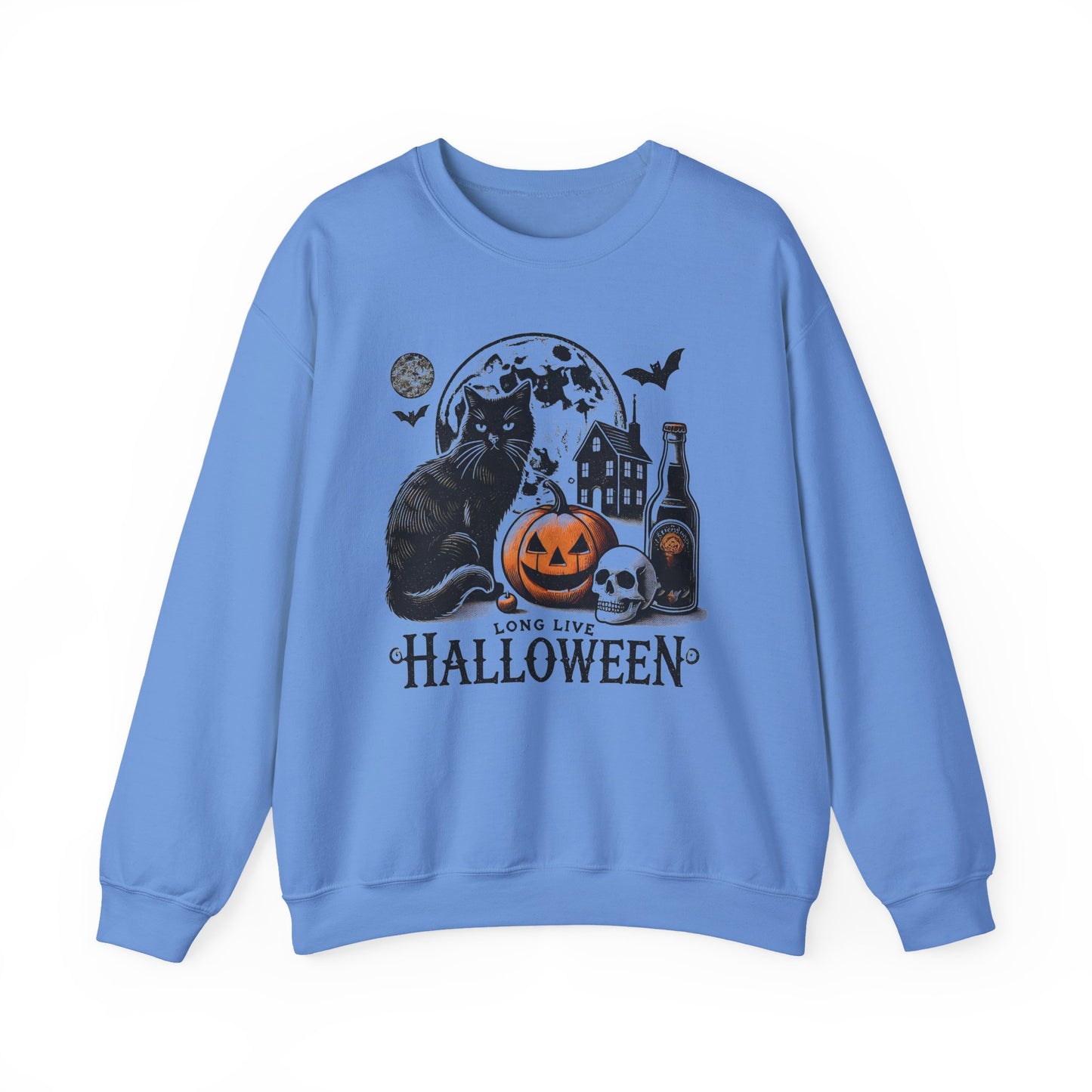 Long Live Black Cat Halloween Crewneck Sweatshirt - Samberule