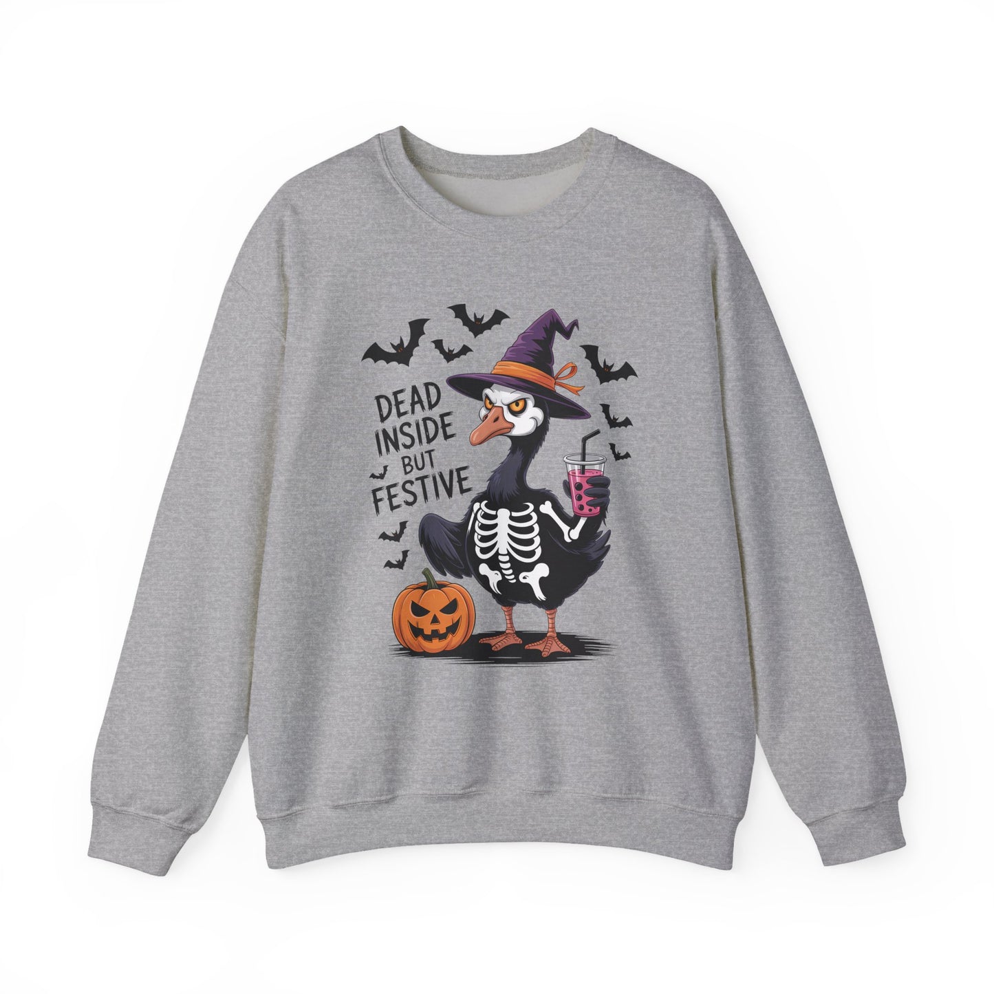 Grumpy Festive Goose Halloween Crewneck Sweatshirt - Samberule