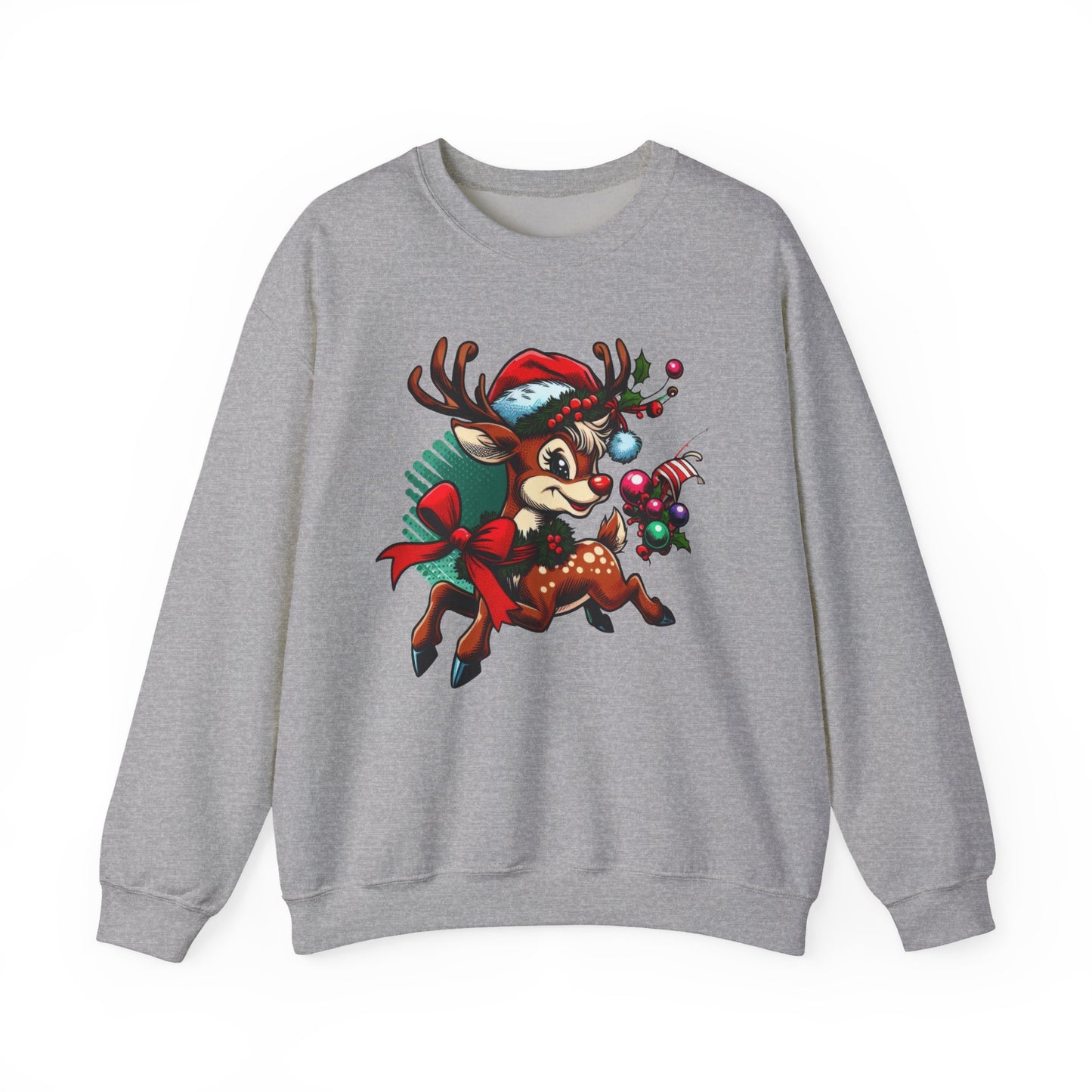 Holiday Reindeer Christmas Crewneck Sweatshirt