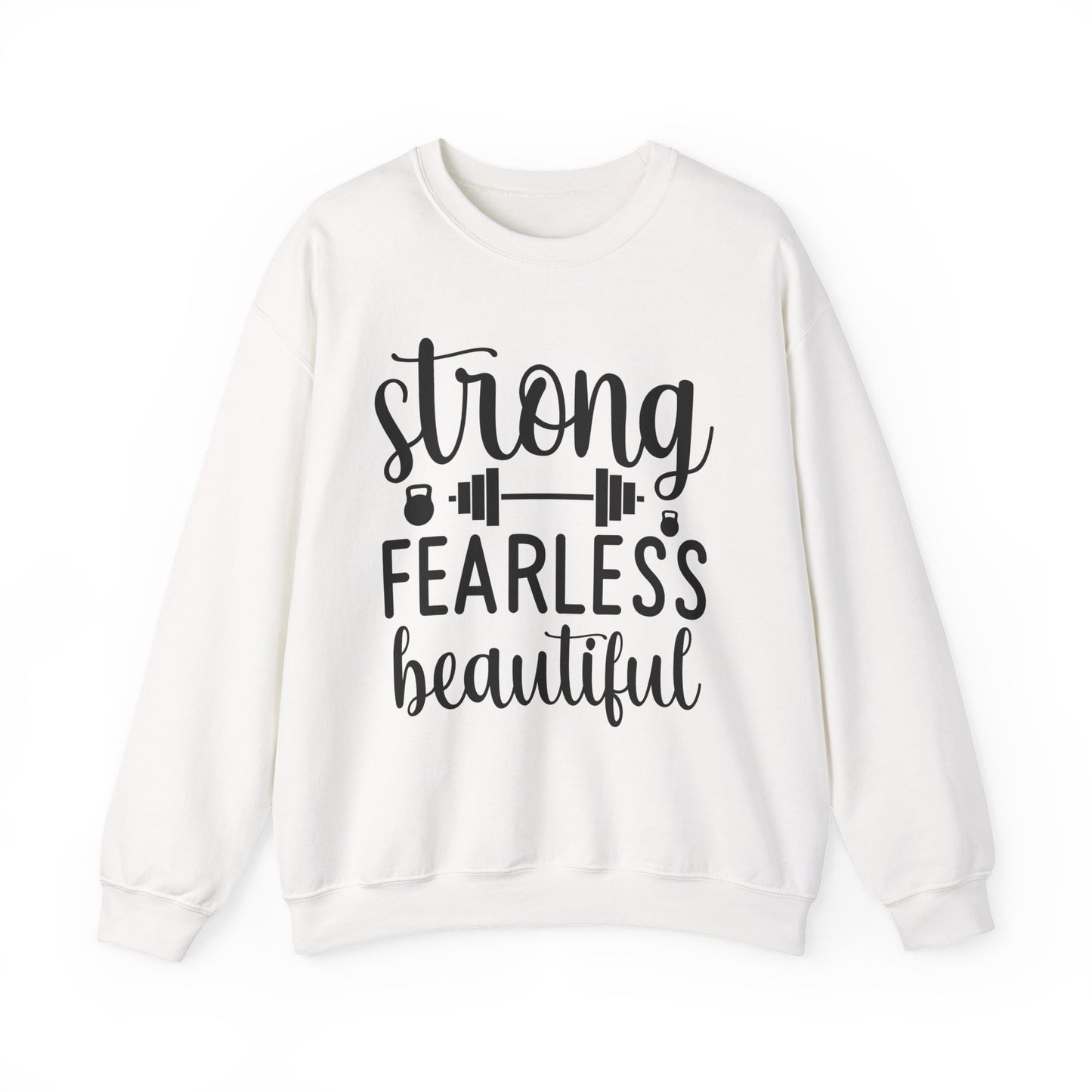 Strong Fearless Beautiful Strength Gym Crewneck Sweatshirt