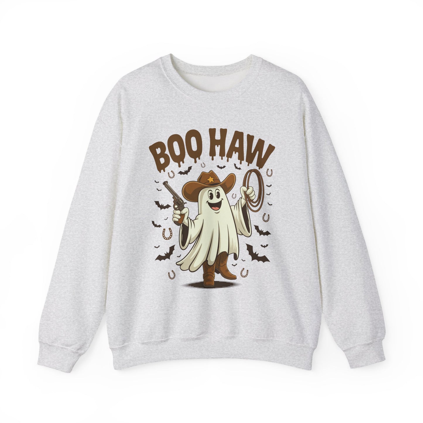 Boo Haw Ghost Halloween Crewneck Sweatshirt - Samberule