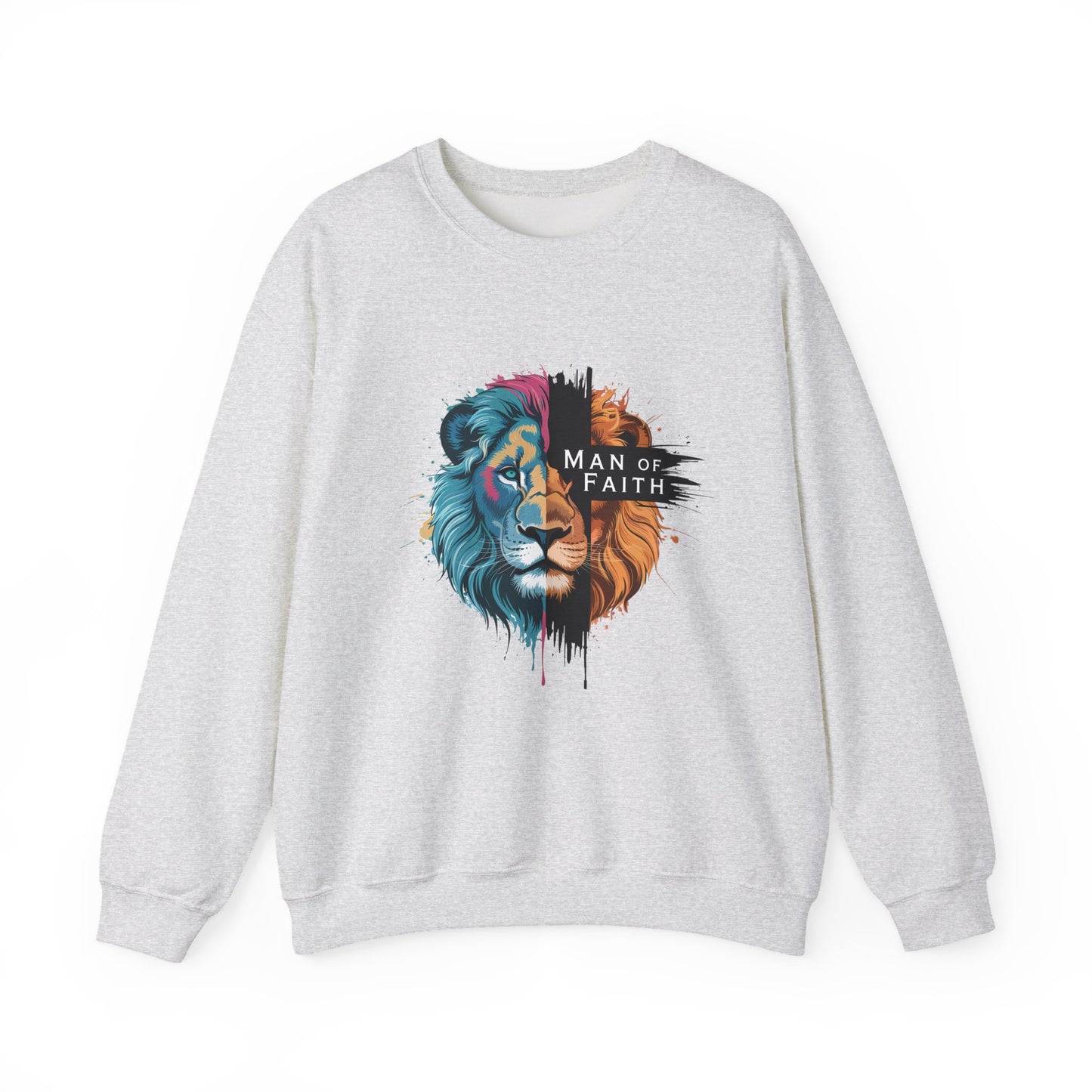 Men Of Faith Bold Lion Faith Crewneck Sweatshirt