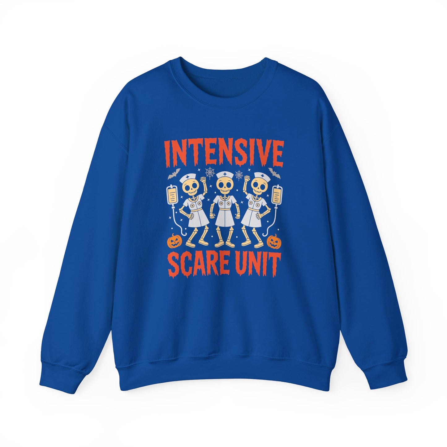 Intensive Scare Unit Skeleton Halloween Crewneck Sweatshirt - Samberule