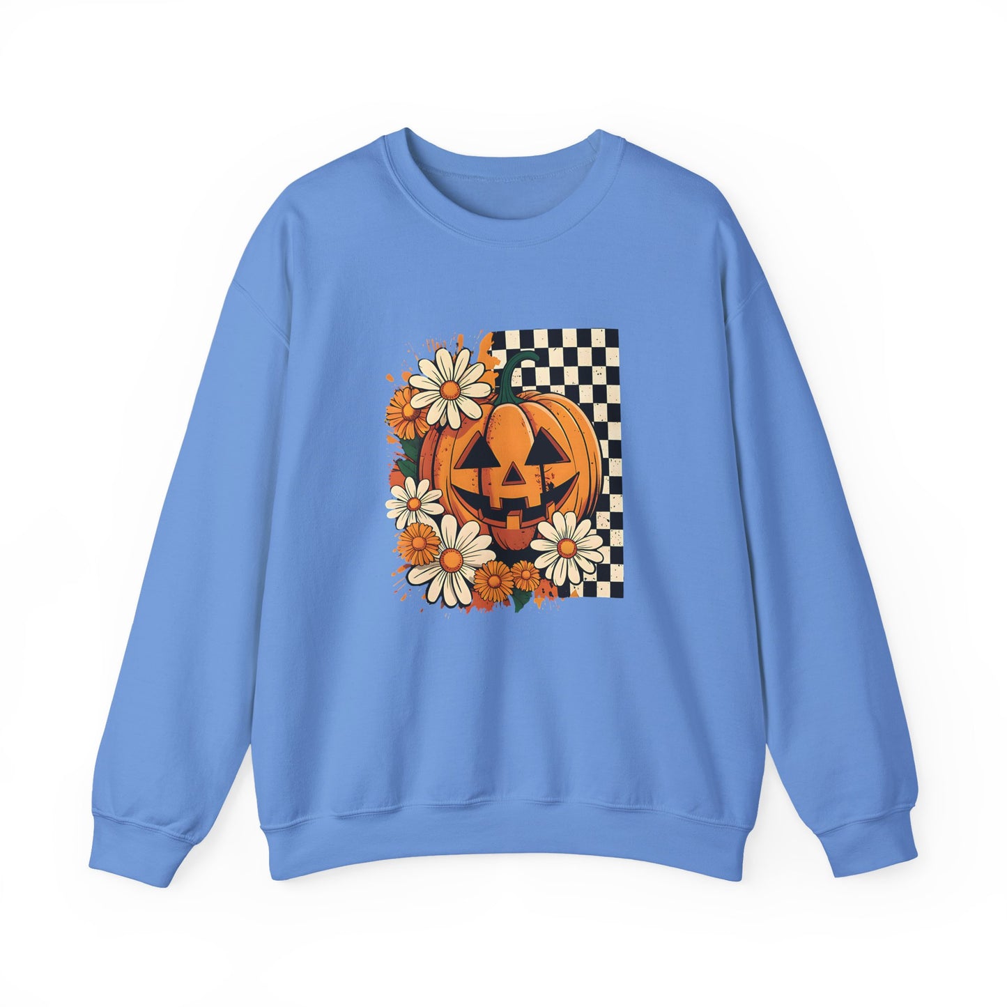 Floral Fall Pumpkin Halloween Crewneck Sweatshirt - Samberule