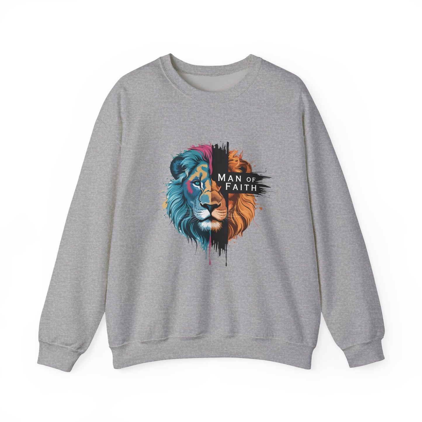 Men Of Faith Bold Lion Faith Crewneck Sweatshirt