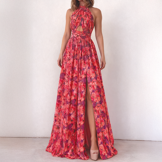 Charlotte - Halter Cut-Out Maxi Dress - Samberule