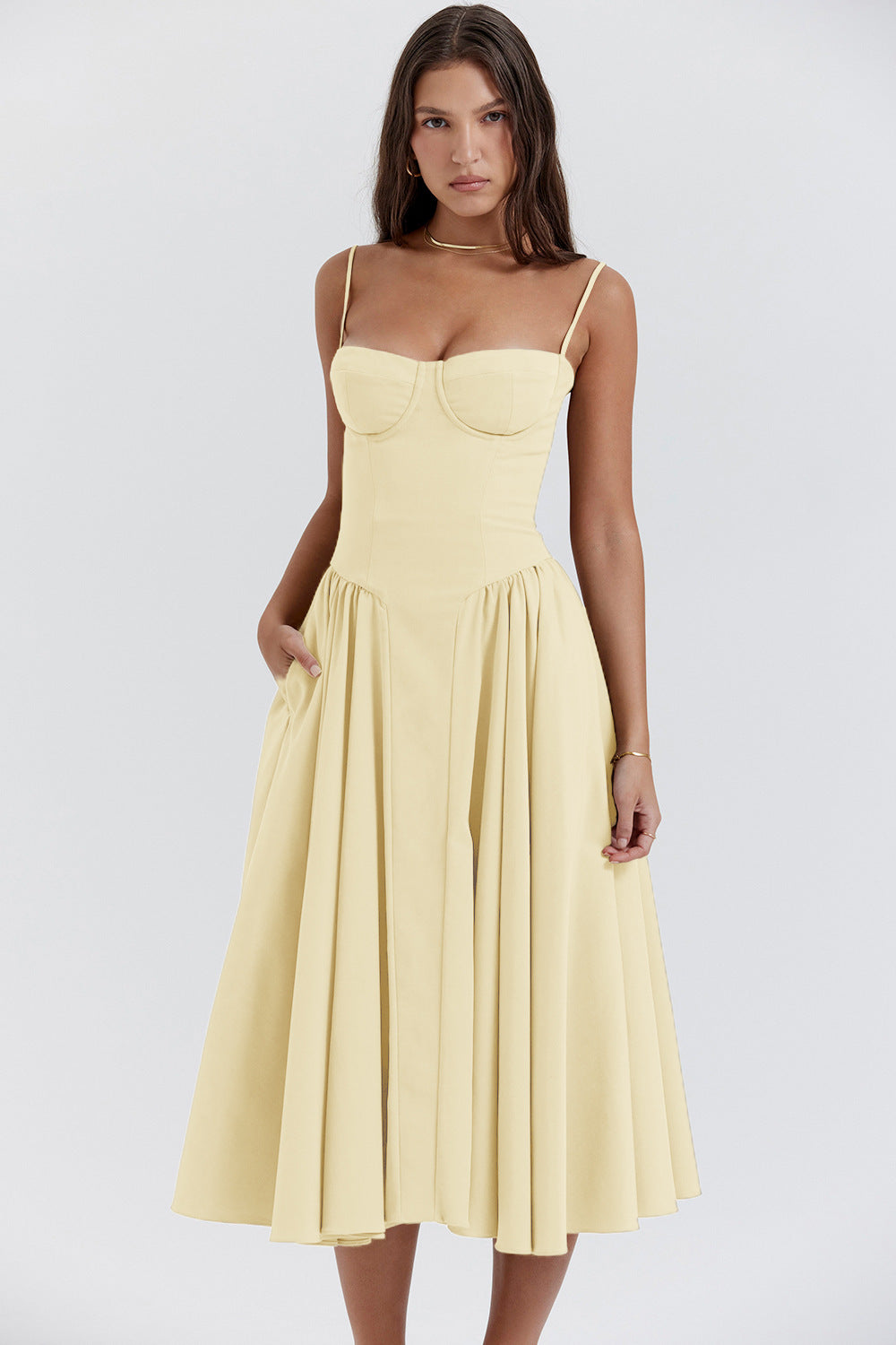 Natalie - Pleated Midi Dress - Samberule