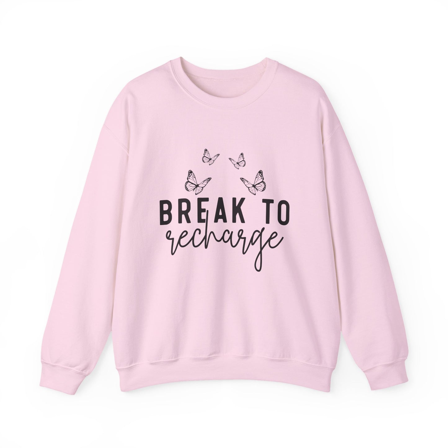 Break to Recharge Mental Health Crewneck Sweatshirt