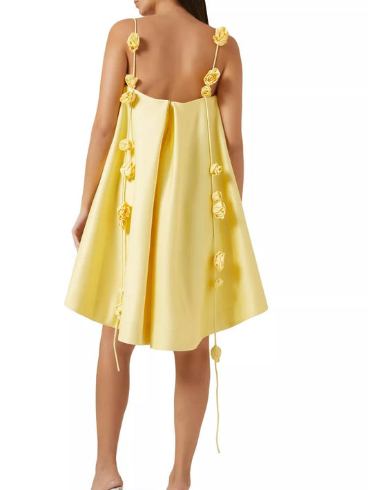 Lillian - Floral Strap Mini Dress - Samberule