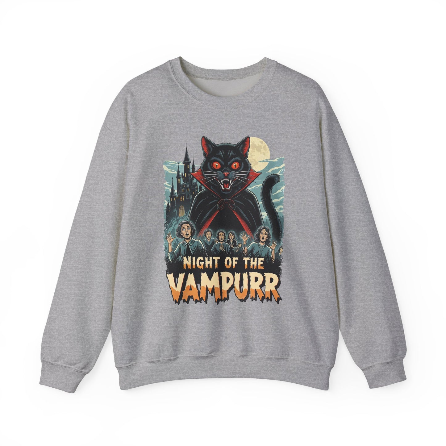 Night of the Vampurr Halloween Crewneck Sweatshirt - Samberule
