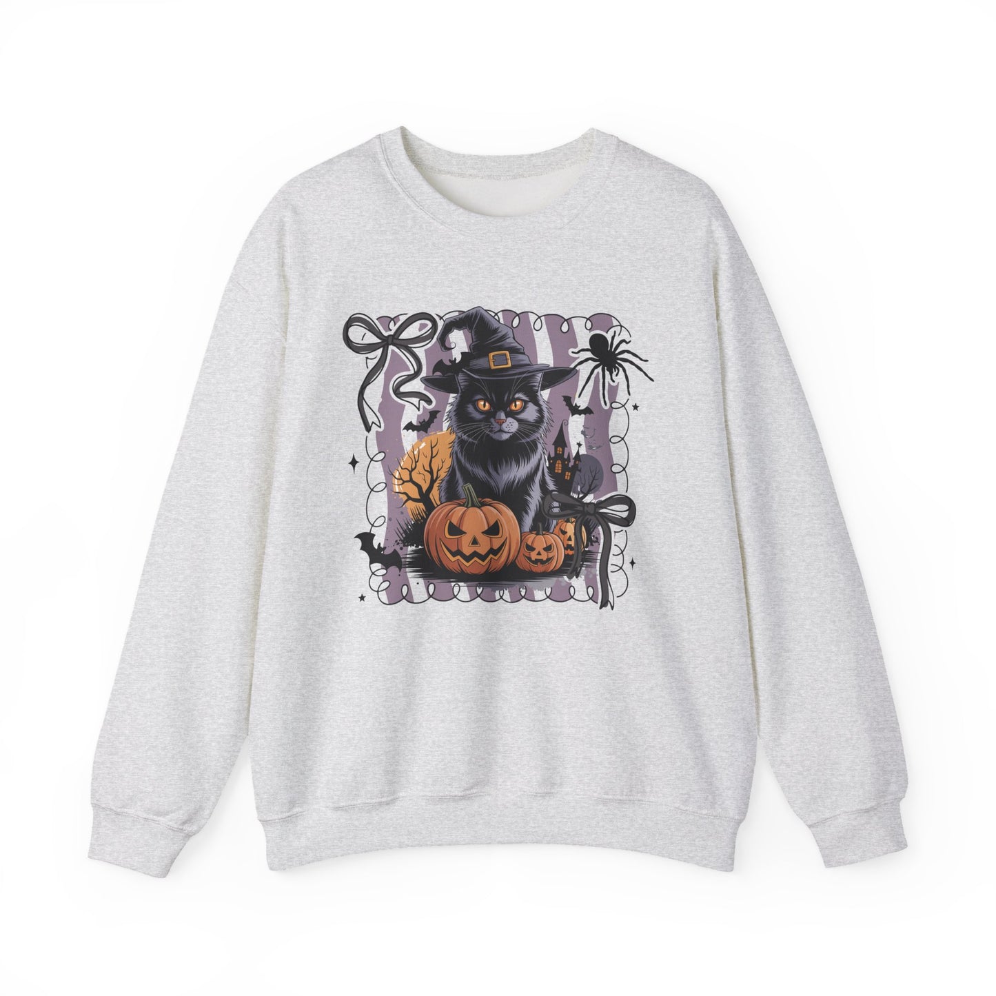 Spooky Cat Halloween Crewneck Sweatshirt - Samberule