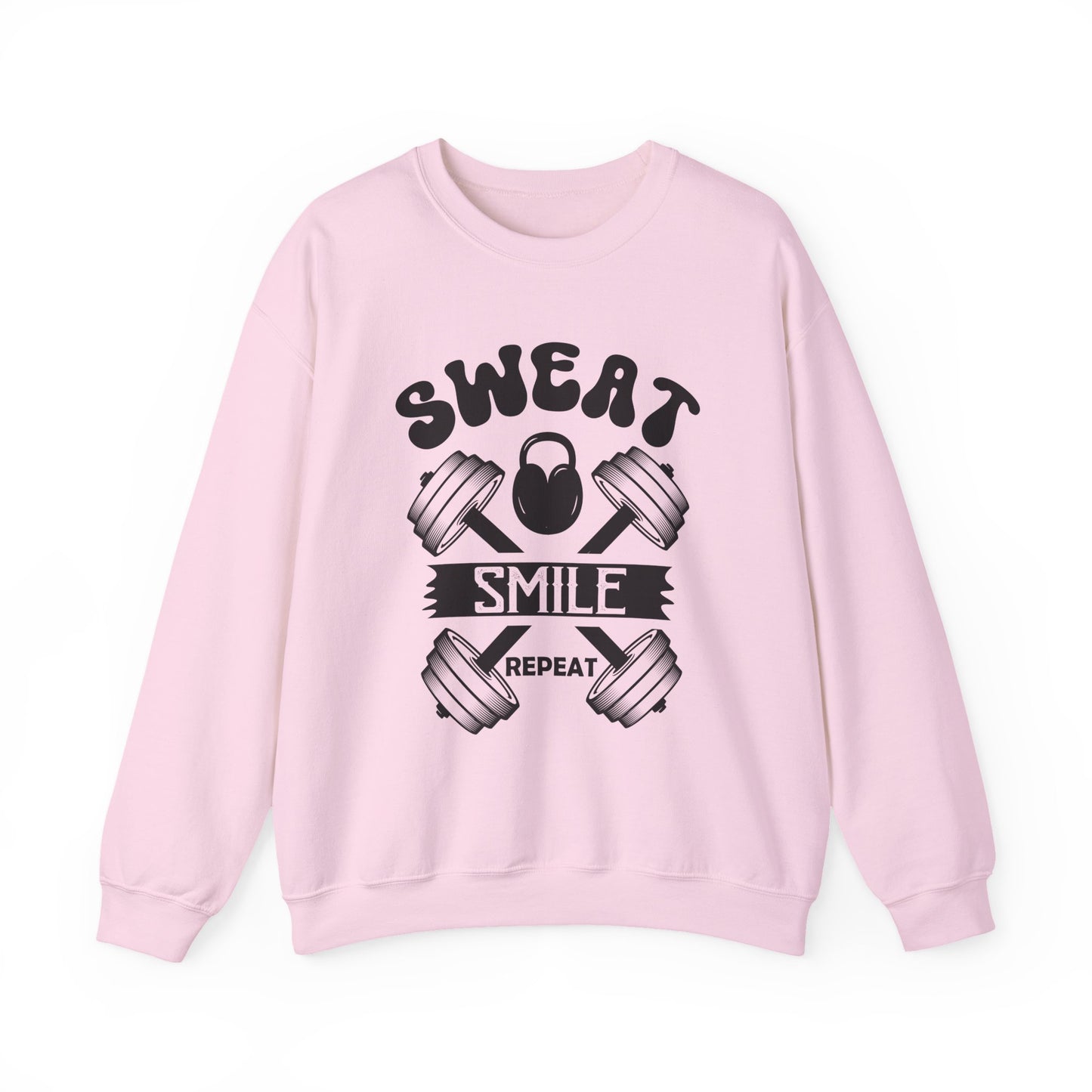 Sweat, Smile, Repeat Gym Crewneck Sweatshirt