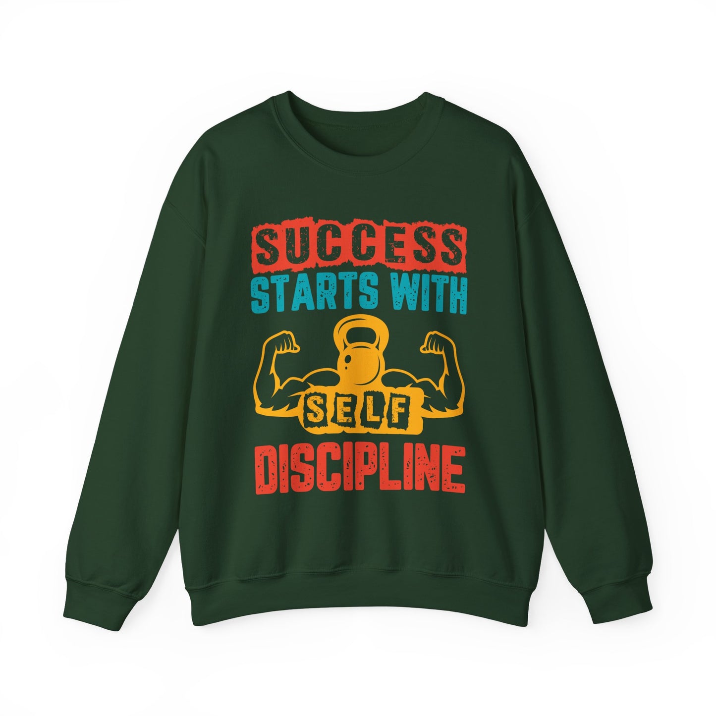Success Starts With Self Discipline Gym Crewneck Sweatshirt