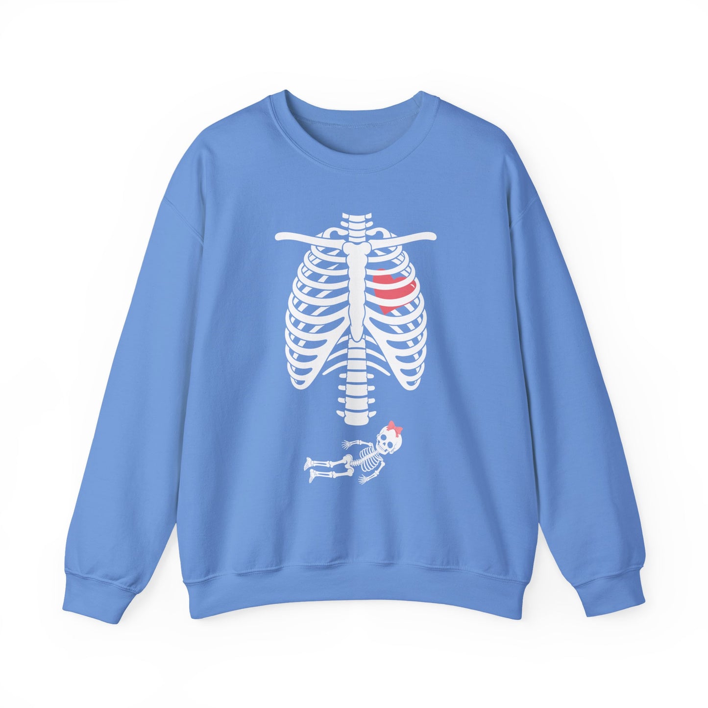 Pregnant Skeleton Halloween Crewneck Sweatshirt - Samberule